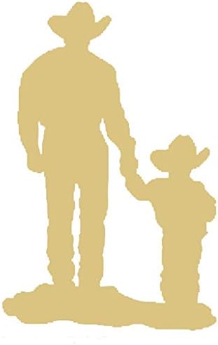 Kauboj i dječak izrez nedovršeno Drvo Zapadni dekor vješalica za vrata Home Decor država MDF u obliku platna stil 1