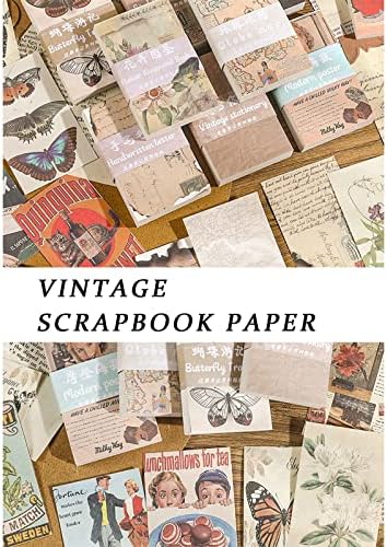 Phineon 60pcs Vintage Scrapbook Papir Junk Cafoning Crumbooking Potrošni materijal Dekorativni uređaji za