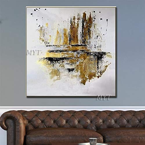 Skyinbags ulje na platnu velike ruke obojene, moderne apstraktne zlatne Gradske zidne slike umjetničke slike za