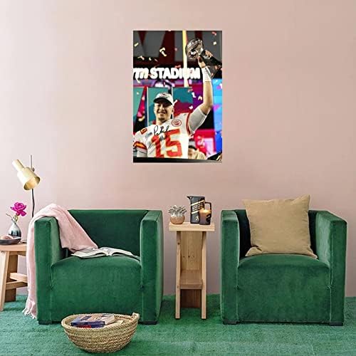 LFRANK sportska zvijezda Patrick Mahomes plakat platno dekor spavaće sobe sportski pejzaž uredska