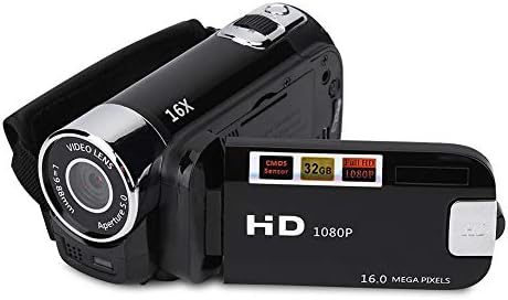 Ručna video kamera FHD 16x digitalni zum, tragbar DV digitalni fotoaparat sa senzorom COMS, ugrađenim zvučnikom, rotacijskim ekranom od 270 °, video kamera za djecu
