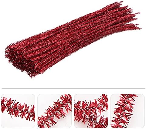 SOIMISS 100pcs 30cm Dužina Shiny Chenille Stamps DIY Plush Twisted Bar Chenille Cleaners Chenille