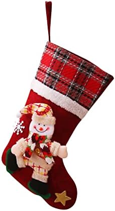 Hhmei Božićne čarape za čarape za čarape sa božićnim privjescima Sgcabixrs3hnnu