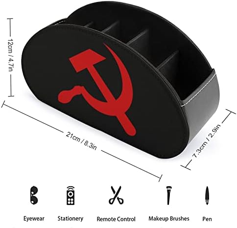 SSSR Hammer Logo držač za daljinsko upravljanje olovka kutija PU kožna daljinska Caddy dekorativni sto