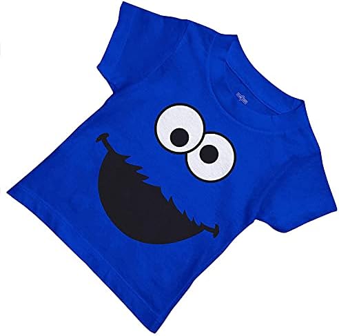Sesame Street kratki rukav T-Shirt kratki rukav Tee-Elmo & Cookie Monster veliko lice Tee