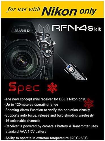 SMDV RFN4S Wireless Daljinsko oslobađanje za daljinsko zatvaranje za Nikon - predajnik i prijemnik