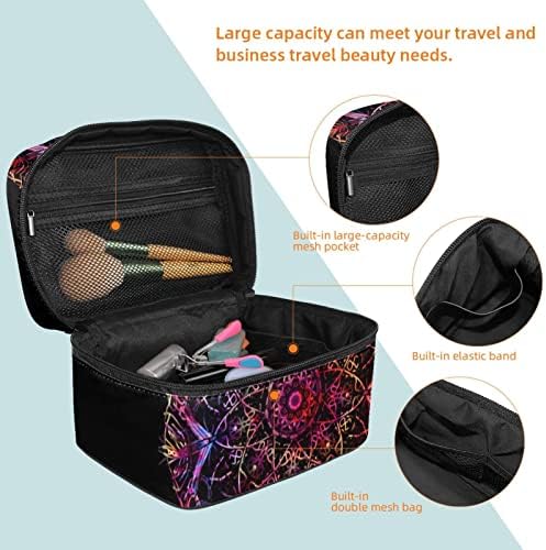 Mala šminkarska torba, patentno torbica Travel COSMETIC organizator za žene i djevojke, psiha mandala