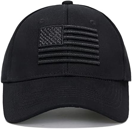 DiYYOPIN Crna bejzbol kapa američka zastava 3D Vezenje tata kamiondžija šešir za sunce