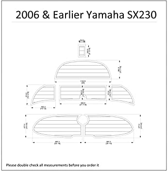 Brod EVA Faux Teak brodski pod kompatibilan sa 2006 & ranije Yamaha SX230 plivačka platforma