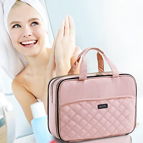 Elcupa Travel Toaletna torba za žene, Torbica za šminku za šminku, toaletne potrepštine, stand up kozmetička