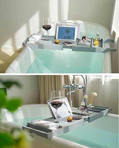 Ganfanren Extessable BathTub lay spa kupa kada caddy organizator regalk rezervira vinska tableta Držač donje