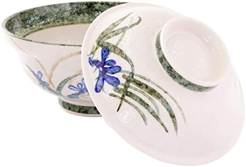 Mino Ware Donburi Rice Bowl sa poklopcem, 6,2 inča, cvjetni dizajn, japanska keramička posuda,