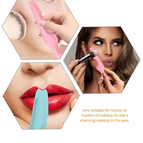 Beavorty 2kom multifunkcionalni Eyeliner šablonski ruž za usne alat za šminkanje Silikonski aplikator za maskaru Silikonski Eyeliner Aid