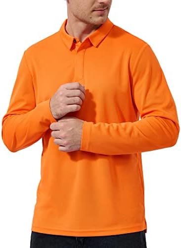 Marami Muške golf polo majice - dugih rukava UV zaštita suho fit atletski casual košulje na otvorenom Ribolov