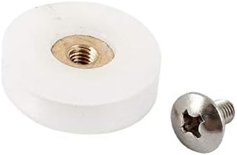 X-Dree White plastični kotač valjak za ormar (Rodillo de Puerta Deslizante de Rueda de plástico Blanc-O de 23 mm para armario '
