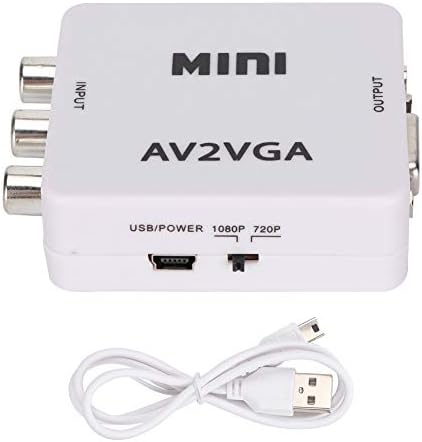 AV do VGA pretvarač, kompozit za VGA, AV do VA, AV do VGA adaptera, video adapter, 480p mini kompozitni AV do VGA adapter TV set Top Box Audio Video Converter