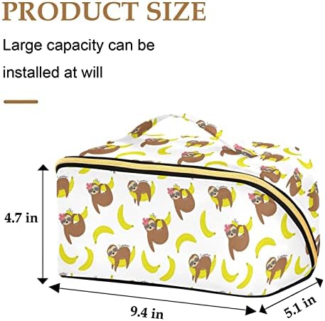 Cataku smiješna linija banana Veliki kapacitet Travel Kozmetička torba za šminkanje, kozmetičke vrećice za ženska torba za šminku s ručkom i toaletničkom toaletnom torbama Organizer