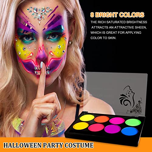 Komplet za bočno tijelo za djecu-18 boja za djecu, profesionalni poklopac šminke za Halloween sa šablonima,