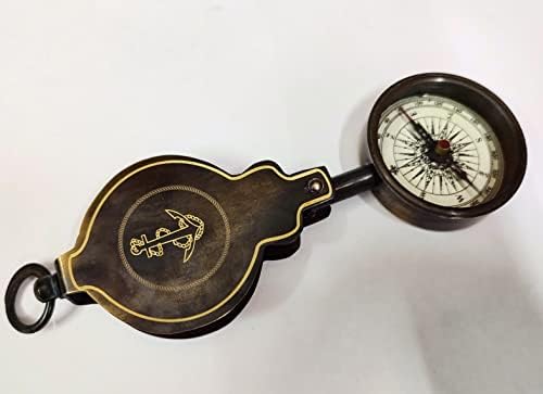 Mesing napravljen preklopni kompas Flip out u stilu džepnog kompasa Nautički morski vintage poklon