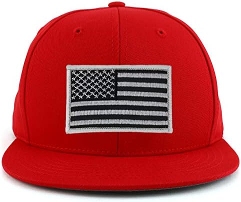 ArmyCrew Crna siva američka zastava zakrpa zakrpa za mlade Flatbill Snapback Baseball kapa