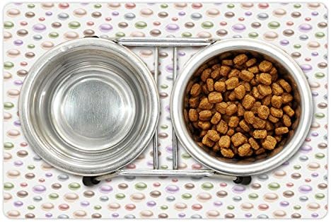 Lunarable Pearls prostirka za kućne ljubimce za hranu i vodu, šareni biseri 3d Art ilustracijski