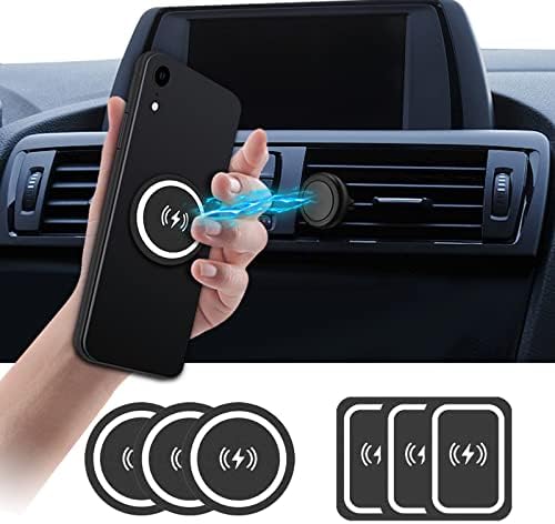 ZMOSO 6 kom Telefon magnet za automobil, metalna ploča za magnet za telefon, podršku bežične punjenja,