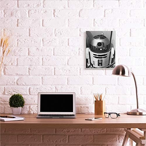 Stupell Industries ikona robota naučne fantastike crno-bijela fotografija, dizajnirana od strane nice Nshuti zidne ploče, 13 x 19
