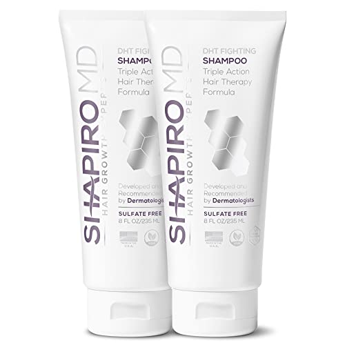 Šampon za gubitak kose / DHT borbena veganska Formula za Prorijeđenu kosu koju su razvili dermatolozi / doživite zdraviju, puniju i gušću kosu-Shapiro MD / 4-Mjesečna ponuda