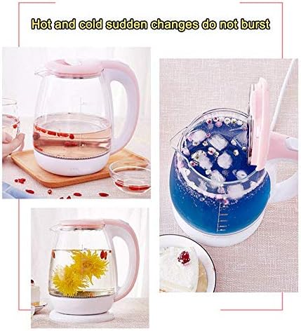 Phuljhadi stakleni čajnik, eko vodni čajnik sa osvetljenim LED, BPA BESPLATNI bojler bez inoxa unutrašnjih