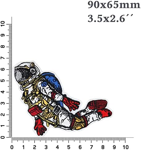 Kozmonaut patch naljepnica za astronaut vezena | SSSR rusko gvožđe na patch sovjetskom Savezu Svemirskom programu Sputnik Rusija Applique DIY Gvožđe na / šivati ​​za sve tkanine | 2.55x3.54 u