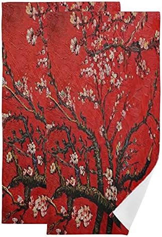 Alaza marelica Cvijet crveni japanski trešnje za ručnike za ruke mekani upijajući ukrasni ručnici za
