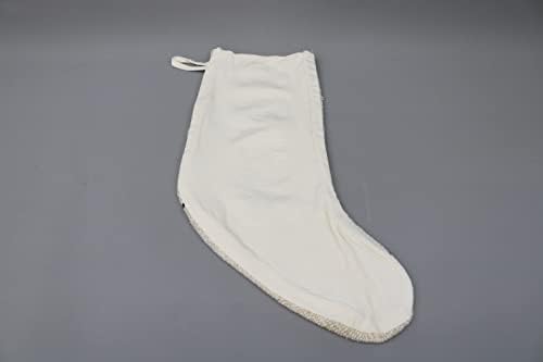 Sarikaya Jastuk Božićne čarape, bež čarape, konoplje božićne čarape, kilim čarapa, čarapa Santa