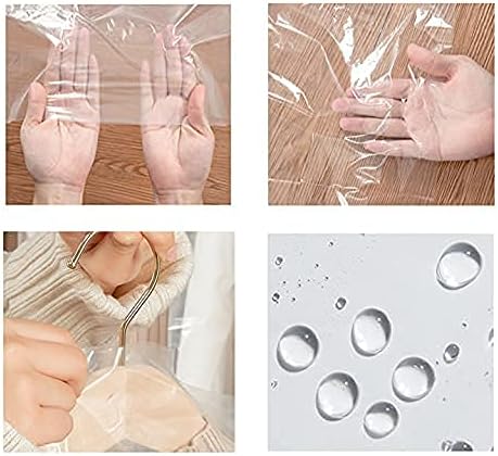 Acooltd 20 Pakovanja Prozirnog Plastičnog Poklopca Za Odjeću Za Jednokratnu Upotrebu, Poklopca Prašine Za Odjeću,