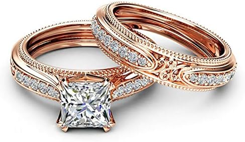 2023 Novi angažman okrugli rez Zirkoni Žene vjenčani prstenovi nakit prstenovi za žene puni dijamantski dame prsten retro zvona