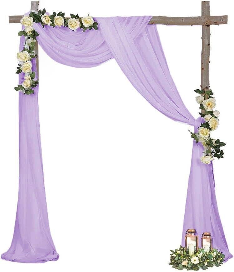 SFN SKY lavanda ljubičasta šifon Luka ceremonija pozadina 30 x 6 metara za svadbena vrata / kućne zavjese