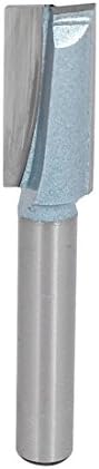 Uxcell 3/8-inčni prečnik donjih usmjerivača za čišćenje 1/2-inčni osovinski nosač, 2 flaute alat za rezanje rezača za rezanje raznolikog drveta