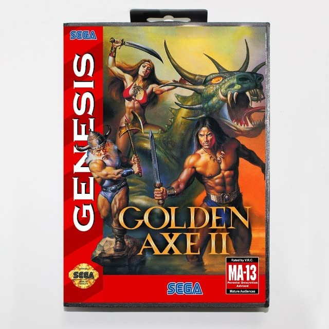 16-bitna Sega MD igraonica s maloprodajnom kutijom - Golden AX II 2 Igračka kartica za Megadrive