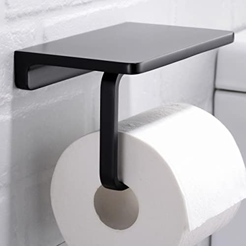 GENIGW glatki držač toaletnog papira sa policom vješalica za rolnu čeličnog papirnog papira zidni WC