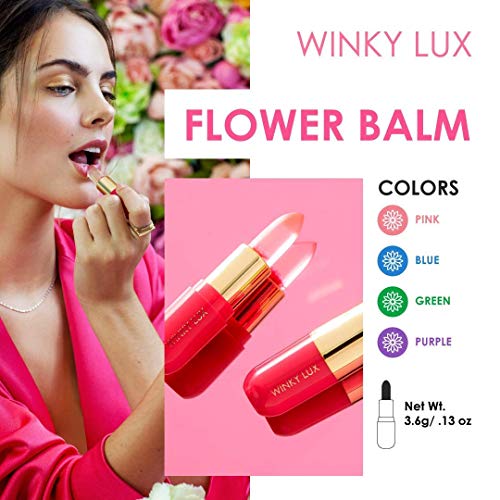 Winky Lux boja mijenja cvijet Jelly balzam za usne Pink And Blue Flower Bundle