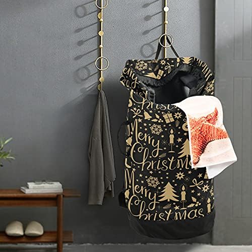 Božićna torba za pranje Jelena Heavy Duty ruksak za pranje veša sa naramenicama i ručkama putna