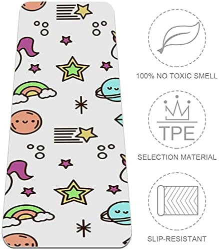 6mm Extra Thick Yoga Mat, Unicorns Star Pattern Print Eco-Friendly TPE exercise Mats Pilates Mat sa