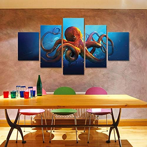 Meigan Art-5 komada Dubokomorska hobotnica zidna Umjetnost Slika Slika Print na platnu slike