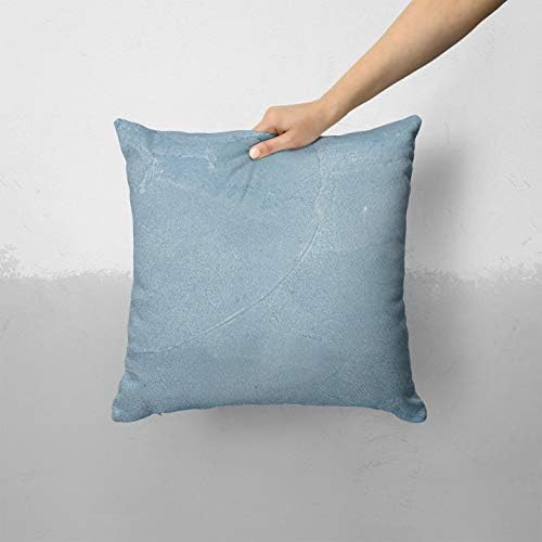 Iirov blijedo plavi puknuti beton - prilagođeni ukrasni kućni dekor unutarnji ili vanjski jastuk za bacanje za kauč, krevet ili kauč jastuk