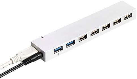 Basics USB 3.0 čvorište sa 7 portova sa AC adapterom, Bijelo