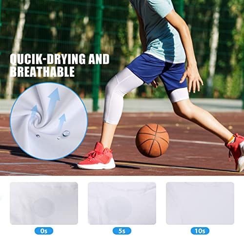 Tkapeći za kompresiju nogu Runhit Boy za košarku za košarkaško hokej trčanje mladih dječje atletske hlače Sportski bazni sloj