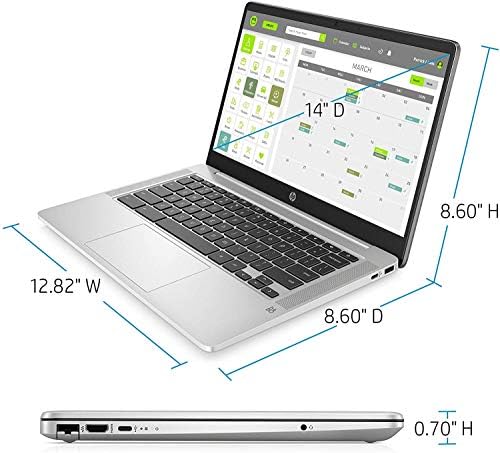 HP Chromebook 14-inčni HD Laptop sa ekranom osetljivim na dodir, Intel Celeron N4000, 4 GB RAM-a, 32 GB eMMC,
