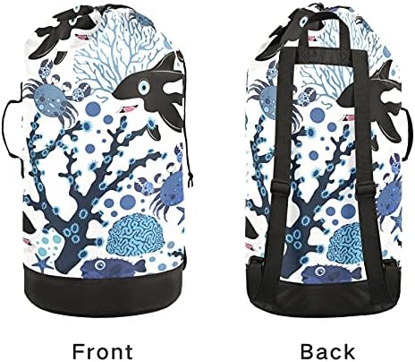 Fishes Corals crabs Whales torba za veš veliki ruksak za teške uslove rada sa naramenicama vodootporna torba