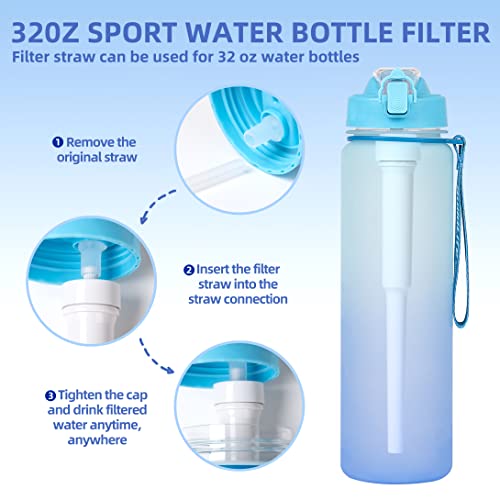 Bobecare Filter za flašu vode za Brita, zamena filtera za flašu vode za Brita, slamka filtera