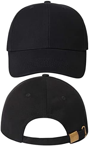 Aosmi 2 paketa klasični pamučni Bejzbol šeširi muškarci žene podesive kapice za vježbe na otvorenom / sport/Golf / trčanje