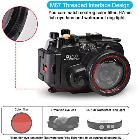 Morske žabe Podvodna futrola za kameru Kompatibilna sa Sony A6400 IPX8 40m / 130ft Maksimalna dubina
